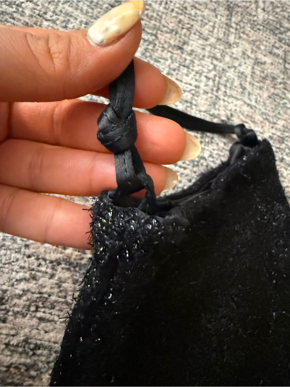 Prada Vintage Black Textured Shoulder Bag - Picture 6 of 8